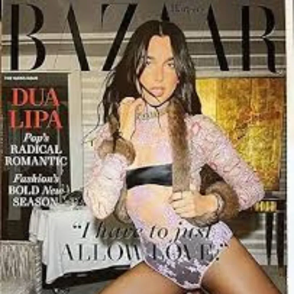 Harper's Bazaar USA Magazine September 2025 Dua Lipa Single Issue Pops Romantic